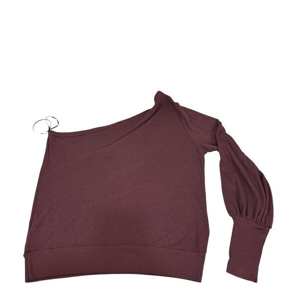 LAmade Womens Asymmetrical Off-Shoulder Pullover Top M Cotton/Modal Blend - Picture 3 of 5